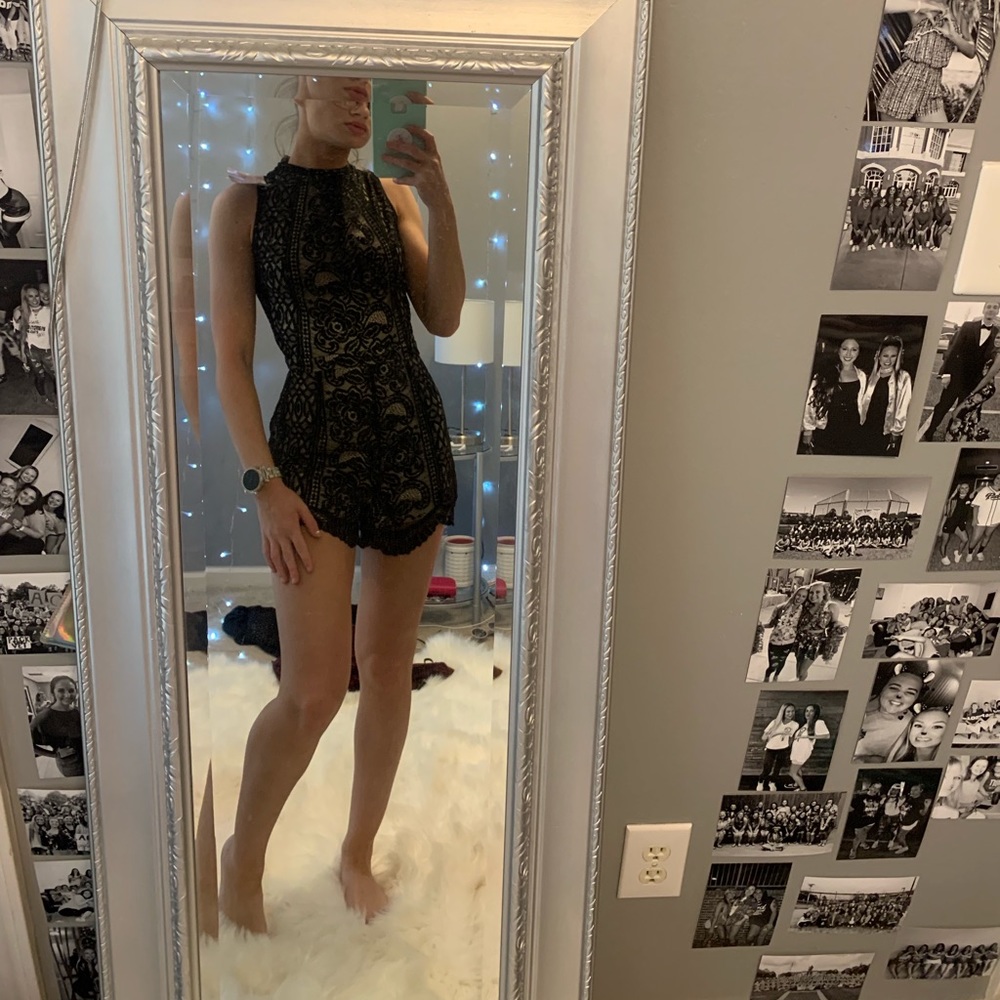 Black Lace Romper